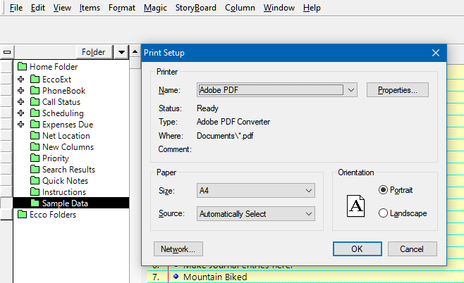 file print setup